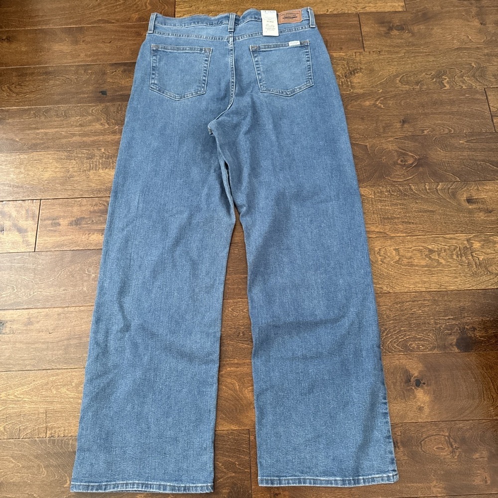 Levi Strauss Signature Gold High Rise Loose Straight Jeans Women Size 14 W32 - Picture 2 of 10